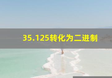 35.125转化为二进制