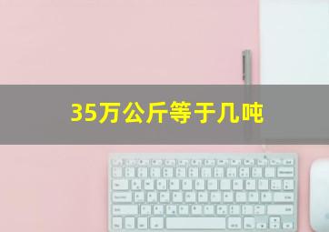 35万公斤等于几吨