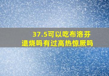 37.5可以吃布洛芬退烧吗有过高热惊厥吗