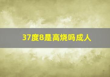 37度8是高烧吗成人