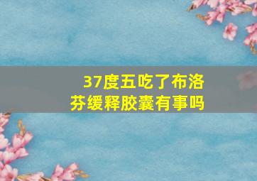 37度五吃了布洛芬缓释胶囊有事吗