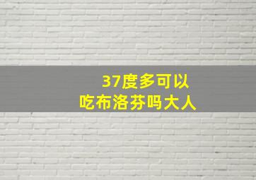 37度多可以吃布洛芬吗大人