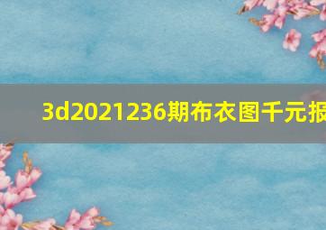 3d2021236期布衣图千元报