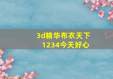 3d精华布衣天下1234今天好心