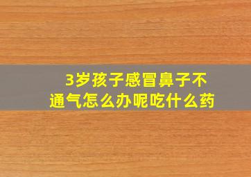 3岁孩子感冒鼻子不通气怎么办呢吃什么药