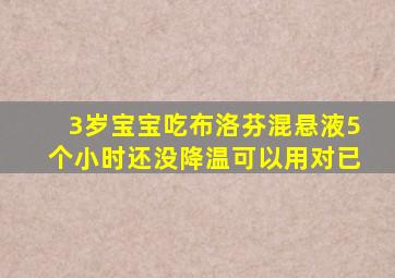 3岁宝宝吃布洛芬混悬液5个小时还没降温可以用对已