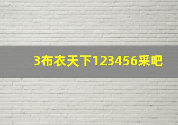 3布衣天下123456采吧