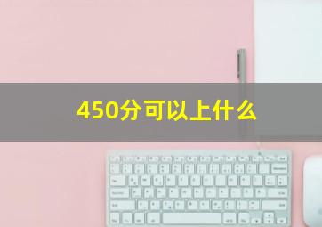 450分可以上什么