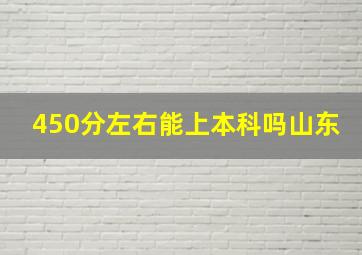 450分左右能上本科吗山东