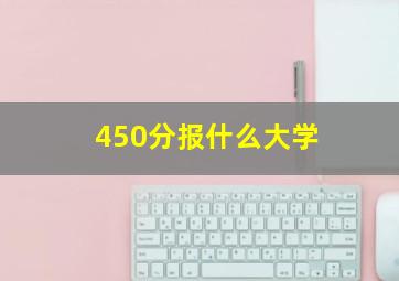 450分报什么大学