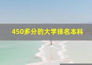 450多分的大学排名本科