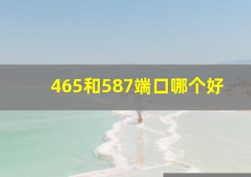 465和587端口哪个好