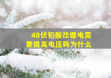 48伏铅酸改锂电需要提高电压吗为什么