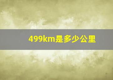 499km是多少公里