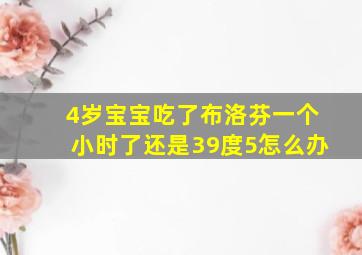 4岁宝宝吃了布洛芬一个小时了还是39度5怎么办