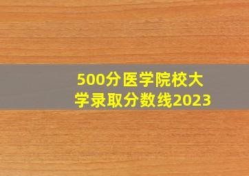 500分医学院校大学录取分数线2023