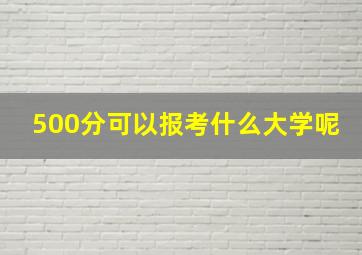 500分可以报考什么大学呢