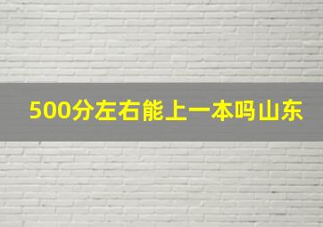 500分左右能上一本吗山东