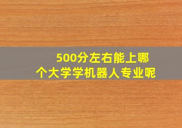 500分左右能上哪个大学学机器人专业呢