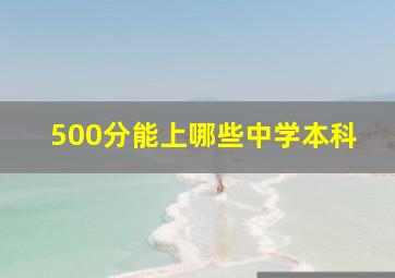 500分能上哪些中学本科