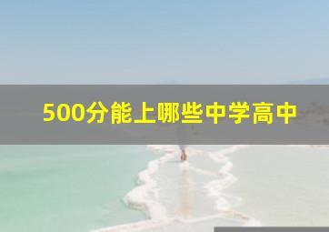 500分能上哪些中学高中