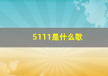 5111是什么歌