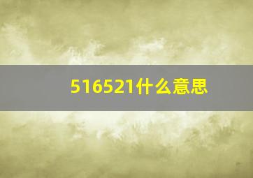 516521什么意思