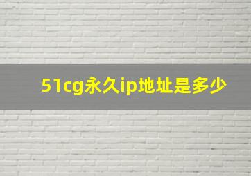 51cg永久ip地址是多少