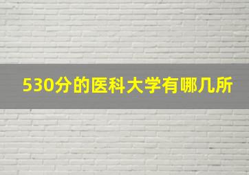 530分的医科大学有哪几所