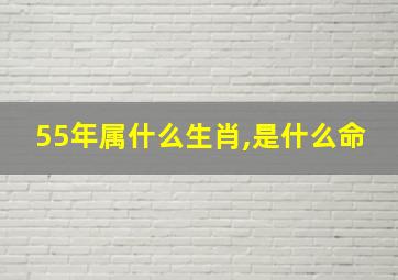 55年属什么生肖,是什么命