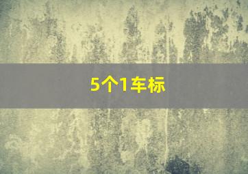 5个1车标