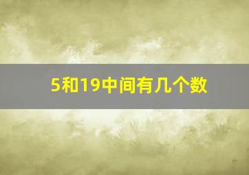 5和19中间有几个数