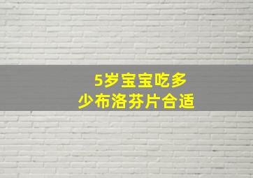 5岁宝宝吃多少布洛芬片合适