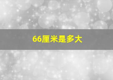 66厘米是多大