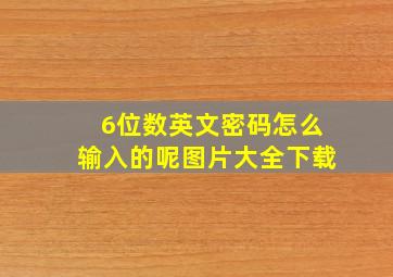 6位数英文密码怎么输入的呢图片大全下载