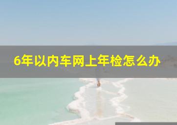 6年以内车网上年检怎么办