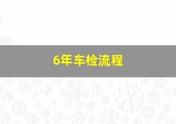 6年车检流程