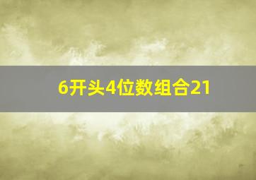 6开头4位数组合21