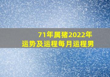 71年属猪2022年运势及运程每月运程男