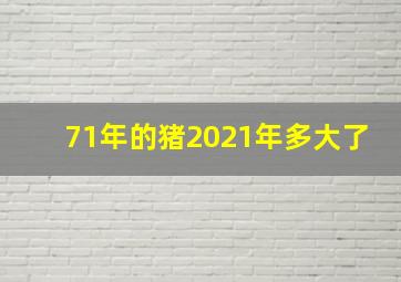 71年的猪2021年多大了