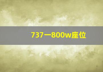 737一800w座位