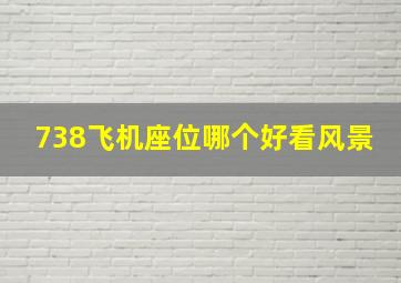 738飞机座位哪个好看风景