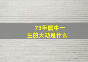 73年属牛一生的大劫是什么