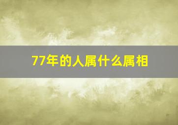 77年的人属什么属相