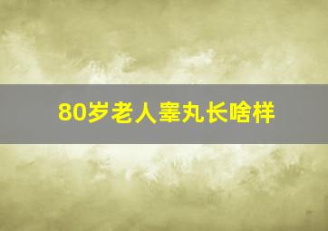 80岁老人睾丸长啥样