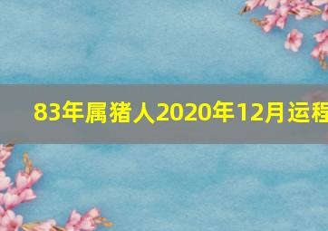 83年属猪人2020年12月运程