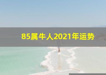 85属牛人2021年运势