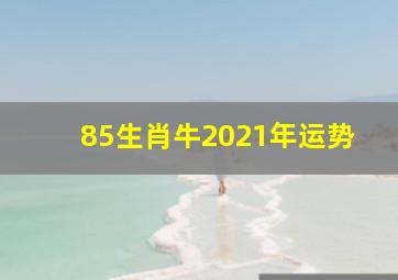 85生肖牛2021年运势