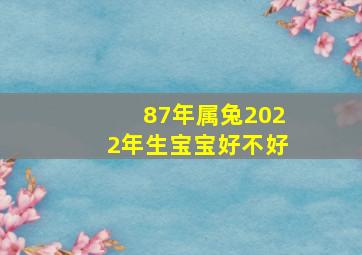 87年属兔2022年生宝宝好不好