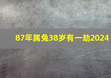 87年属兔38岁有一劫2024